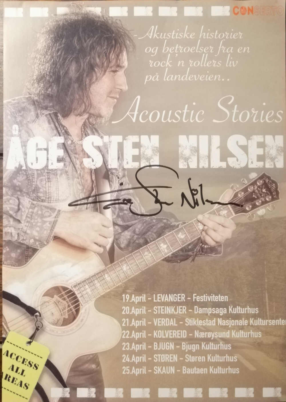 Signed "Acoustic Stories" mini poster A3
